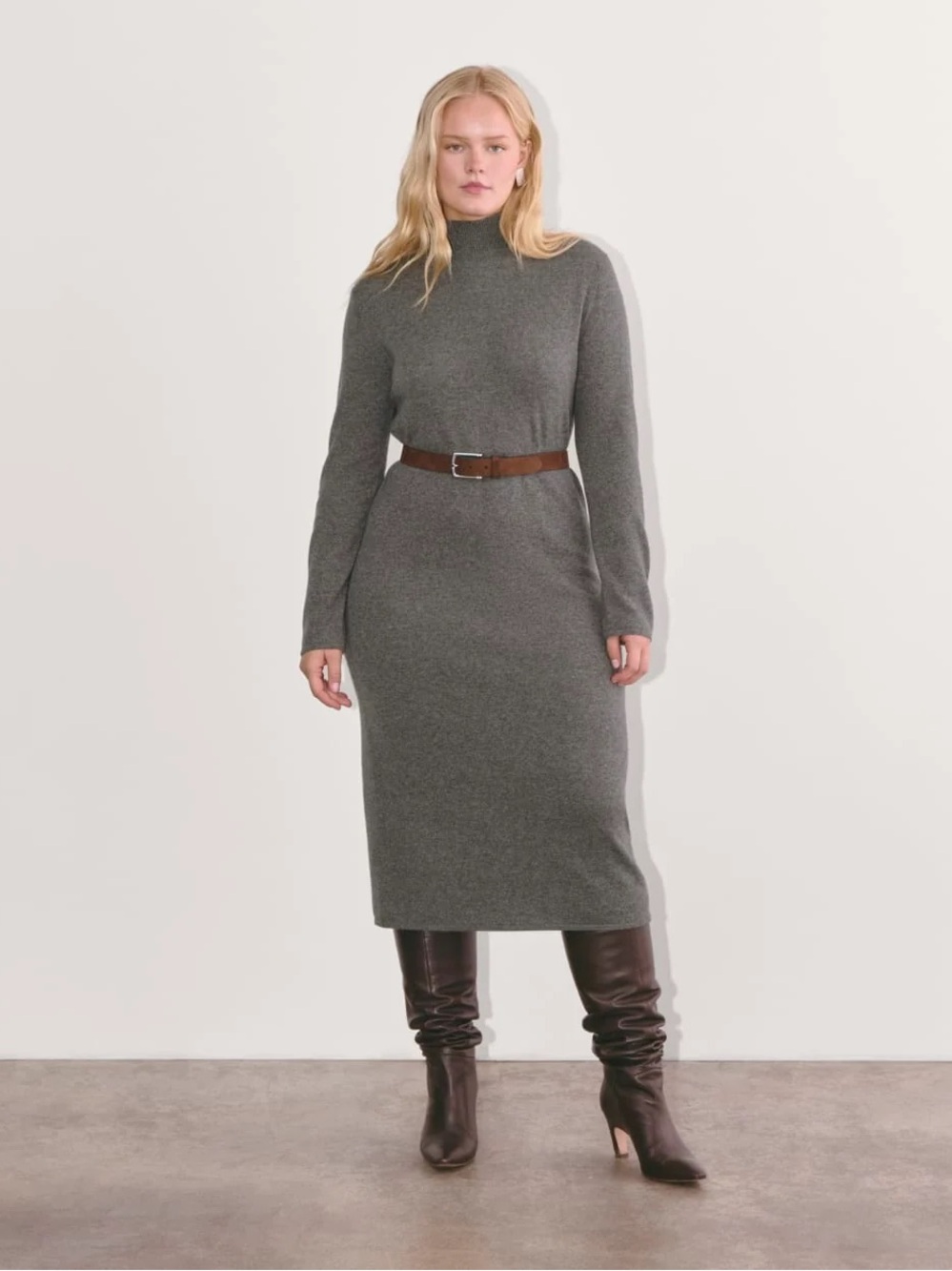 Everlane THE TURTLENECK SWEATER DRESS IN CASHMERE size S